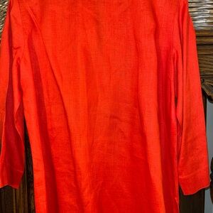 Jones New York Vibrant Red linen Blouse